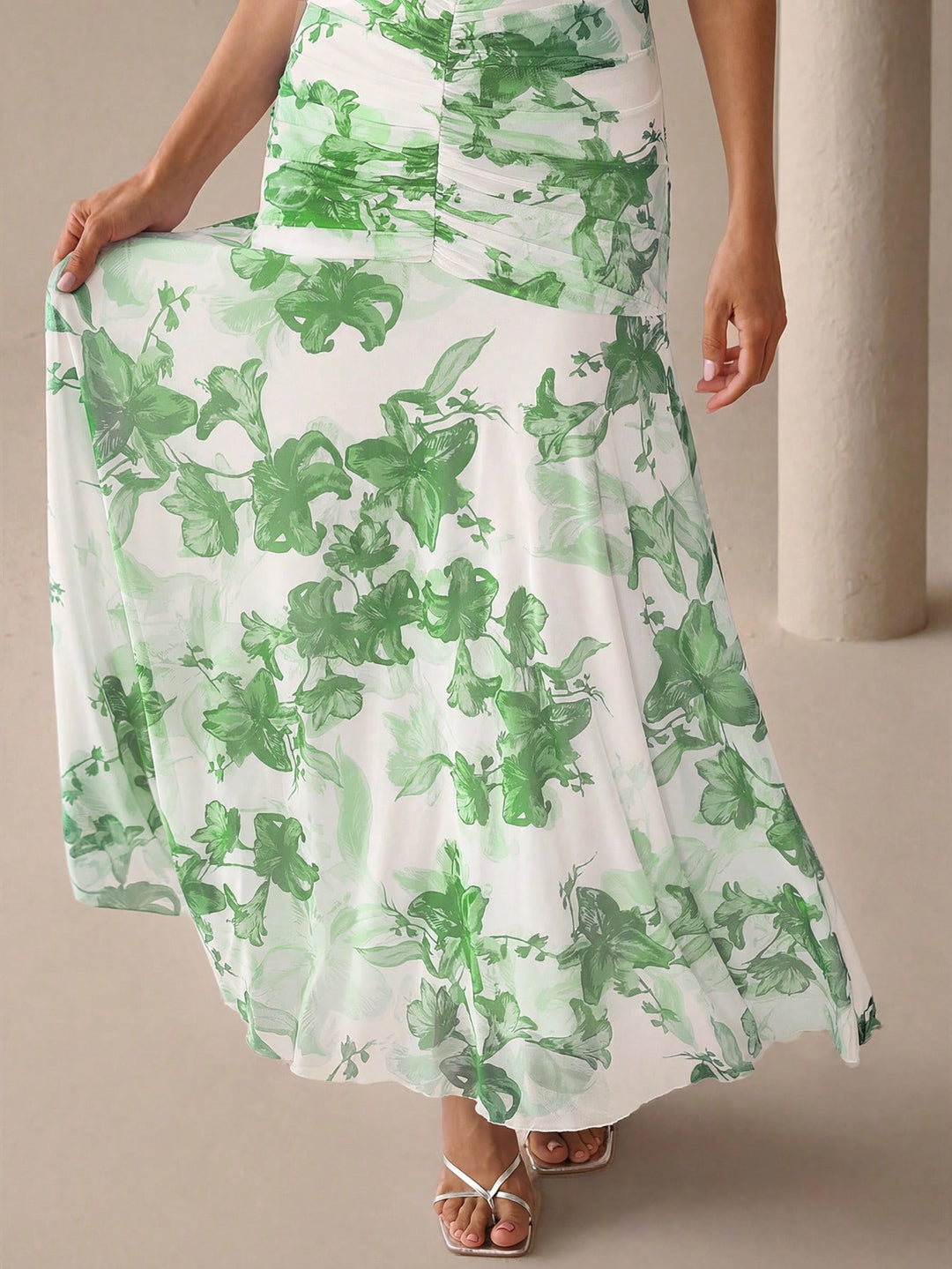 Rochie maxi SHEIN, verde
