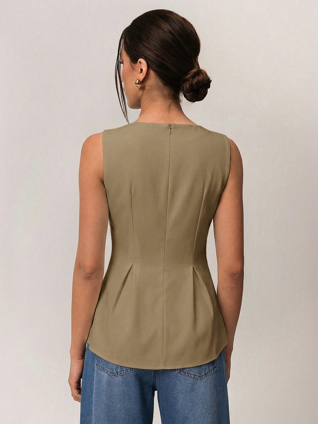 Top SHEIN, kaki