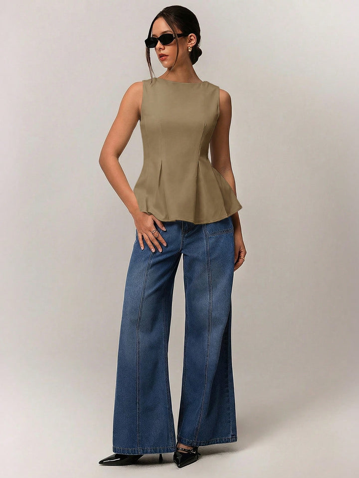 Top SHEIN, kaki