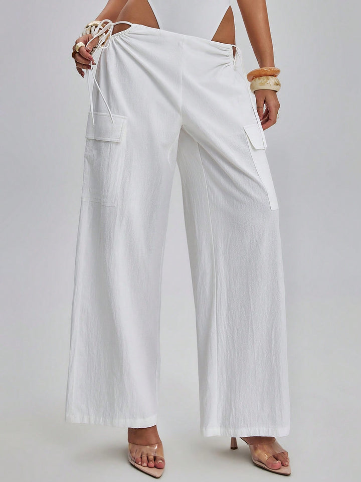 Pantaloni SHEIN, alb