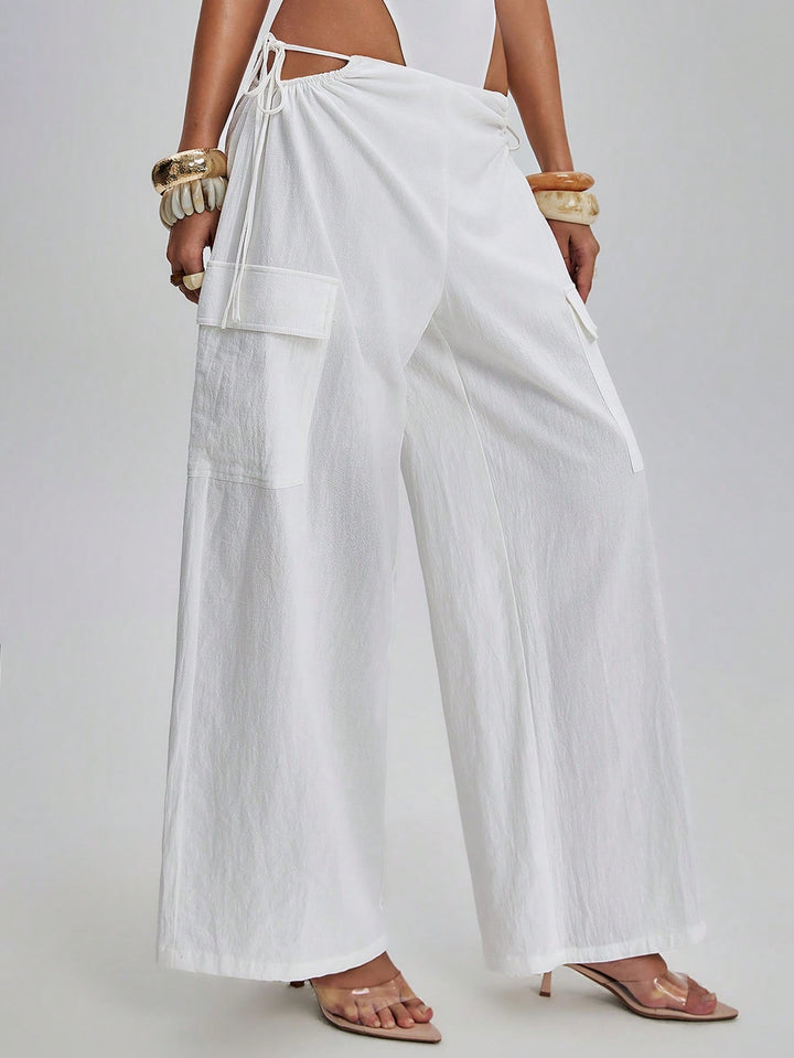 Pantaloni SHEIN, alb