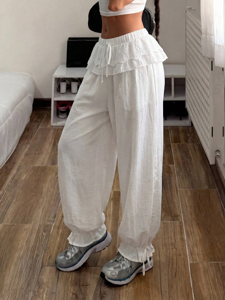 Pantaloni SHEIN, alb