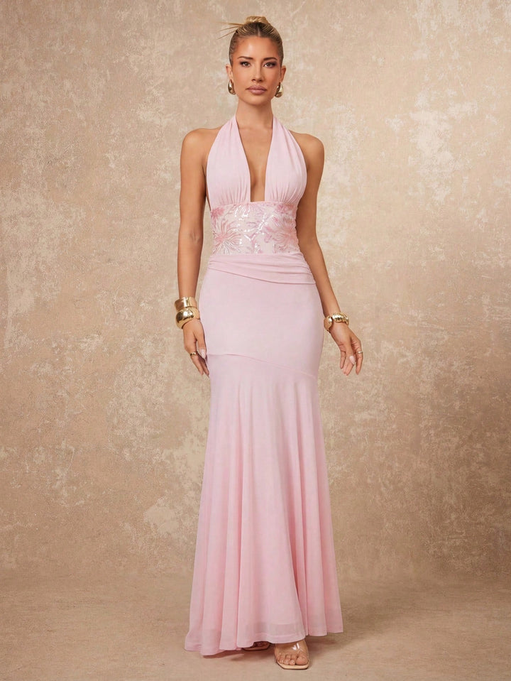 Rochie maxi SHEIN, roz