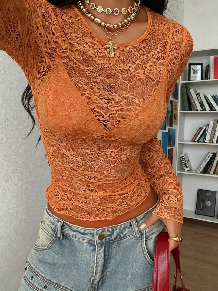 Top SHEIN, portocaliu