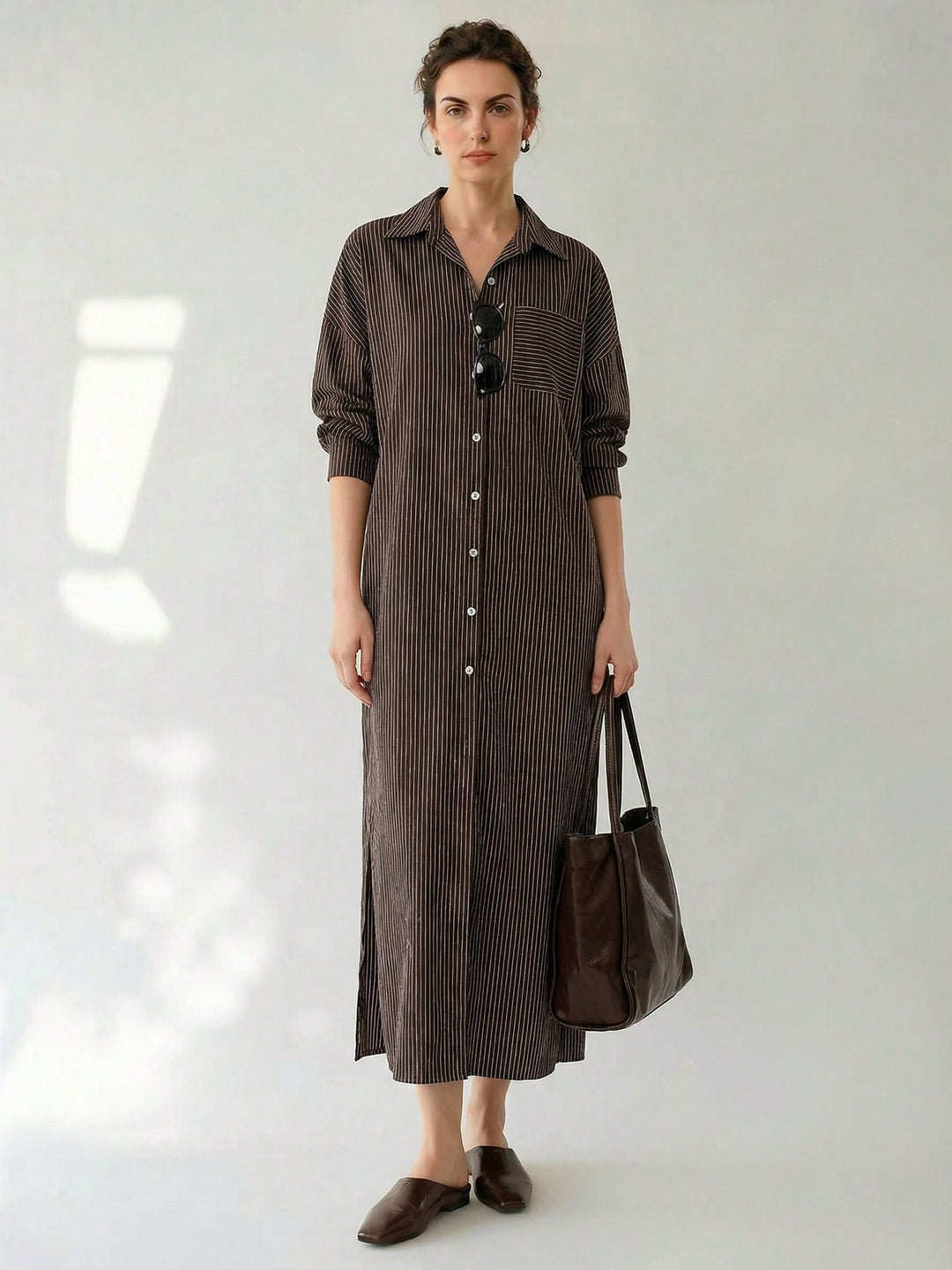 Rochie maxi SHEIN, maro