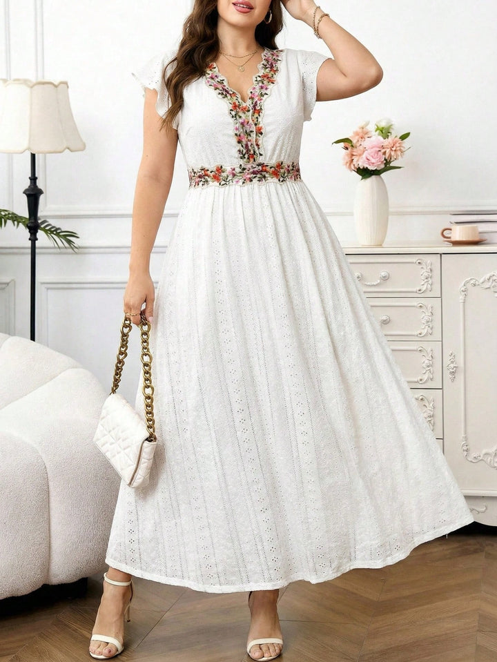 Rochie maxi SHEIN, alb