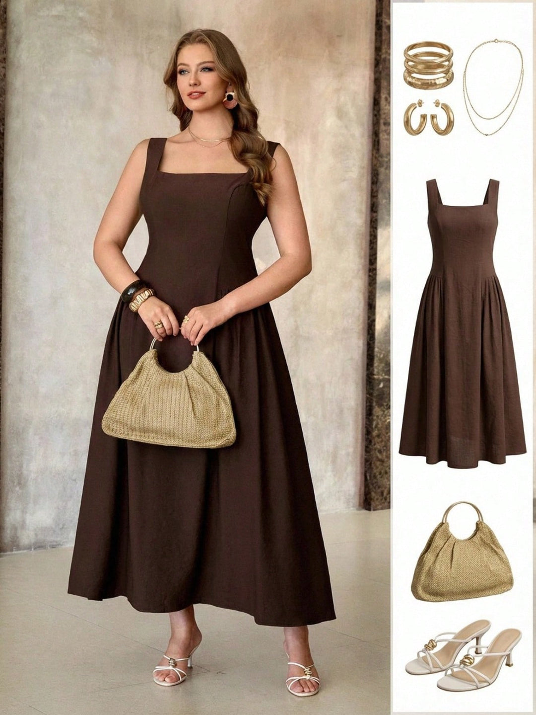 Rochie SHEIN, maro