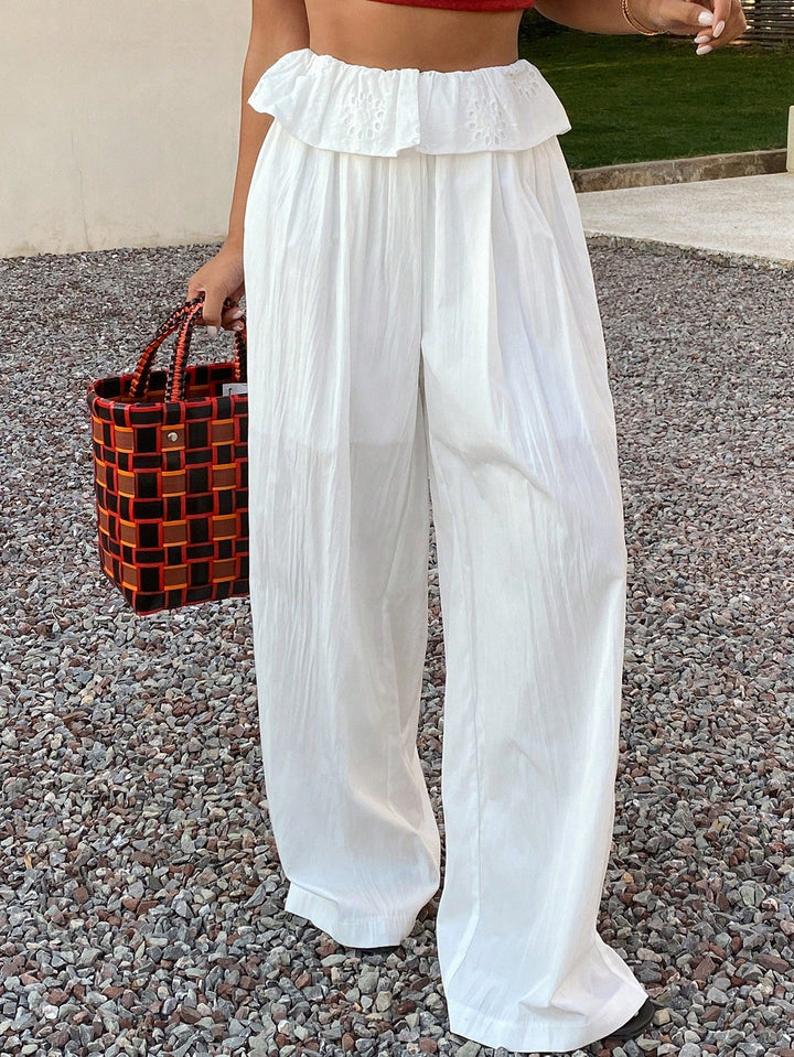 Pantaloni SHEIN, alb