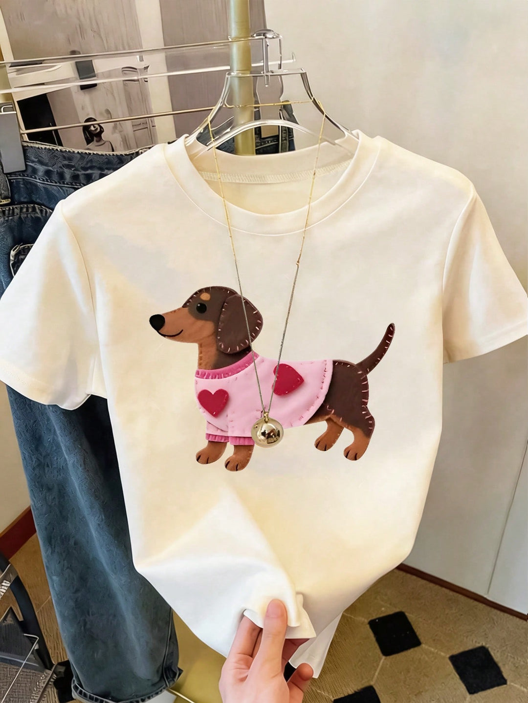 Tricou SHEIN, bej