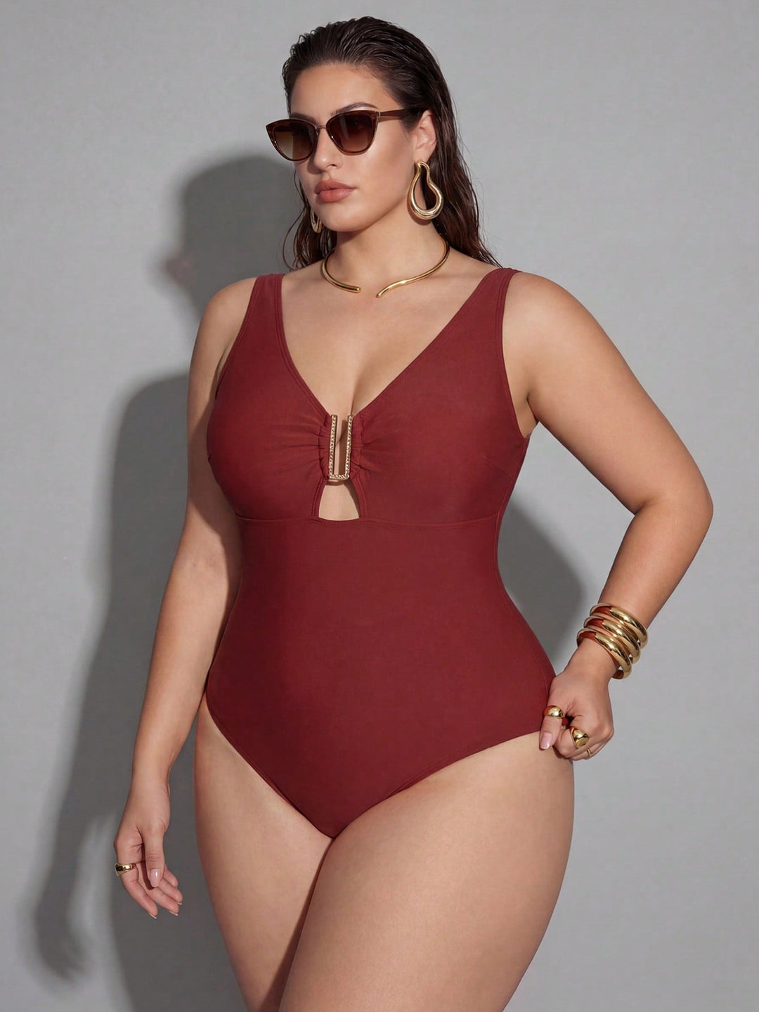 Costum de baie SHEIN, mix culori