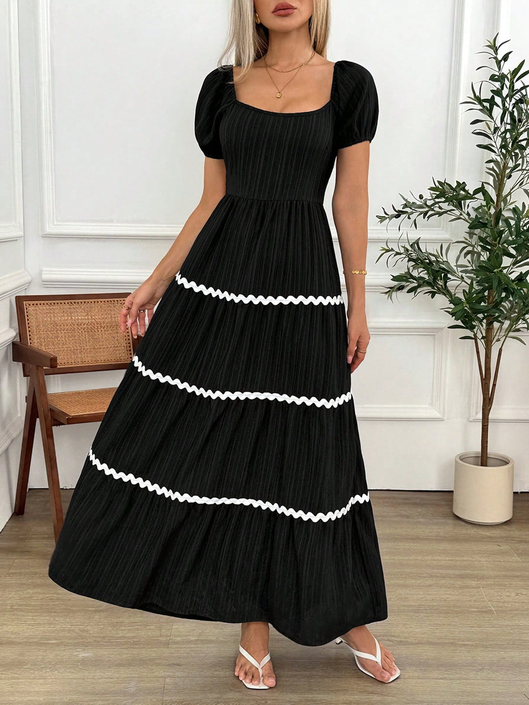 Rochie maxi SHEIN, negru