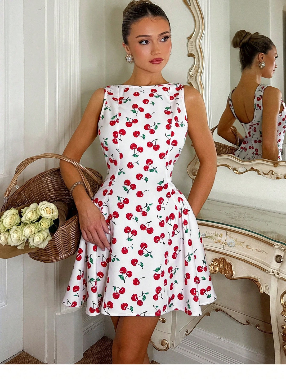 Rochie scurtă SHEIN, alb
