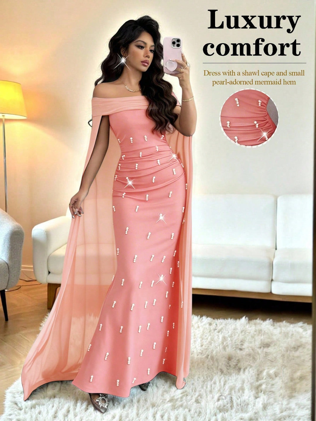 Rochie maxi SHEIN, roz
