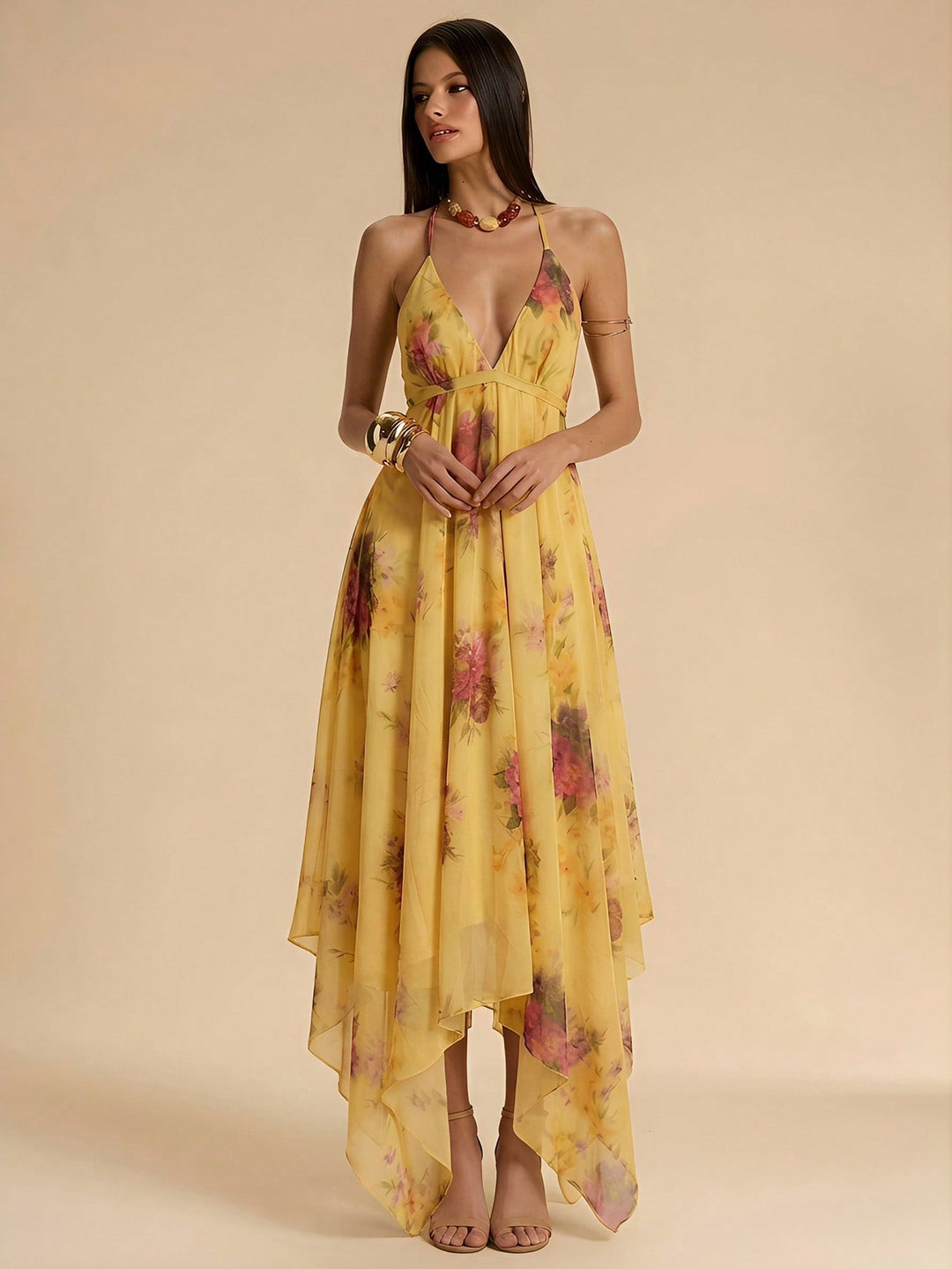 Rochie maxi SHEIN, galben