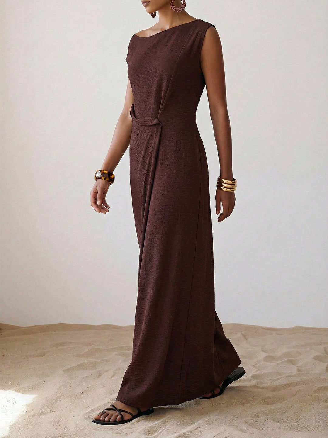 Rochie maxi SHEIN, maro