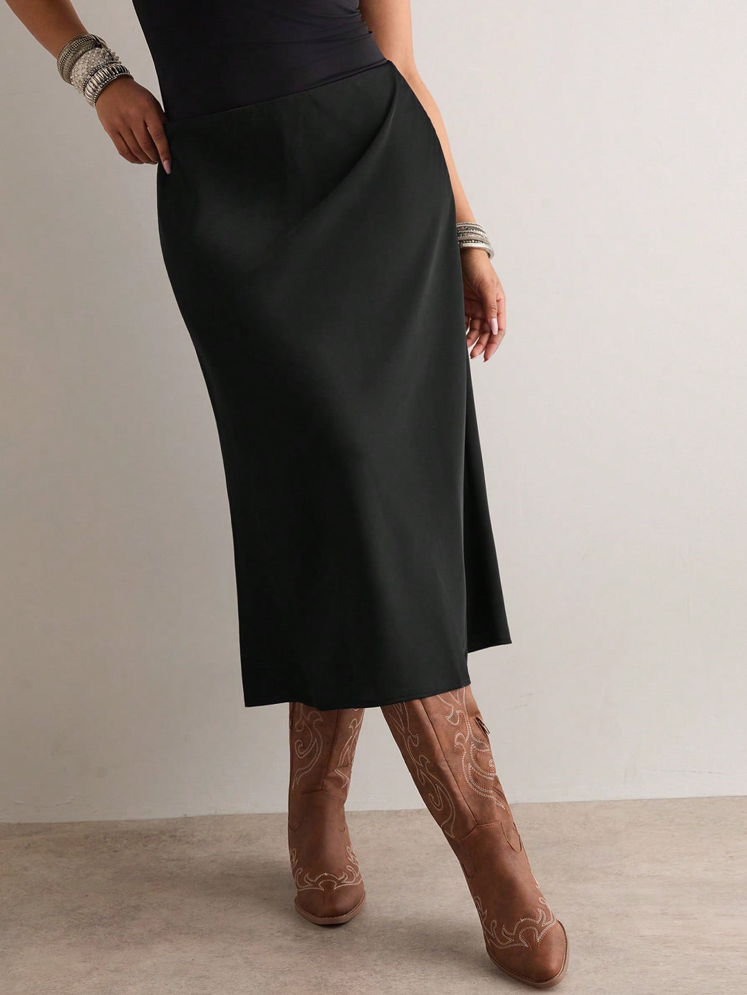 Fustă maxi SHEIN, negru