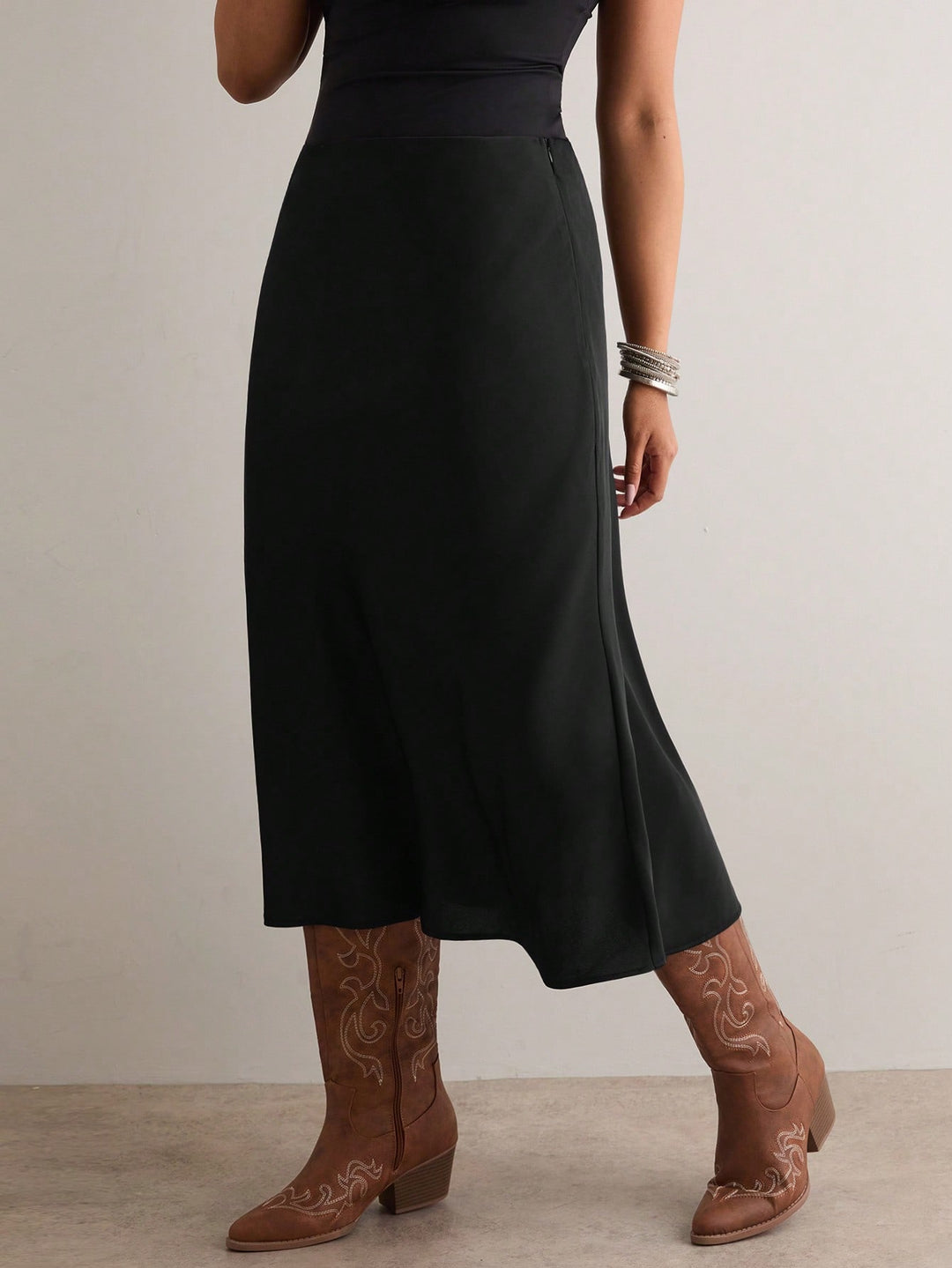 Fustă maxi SHEIN, negru