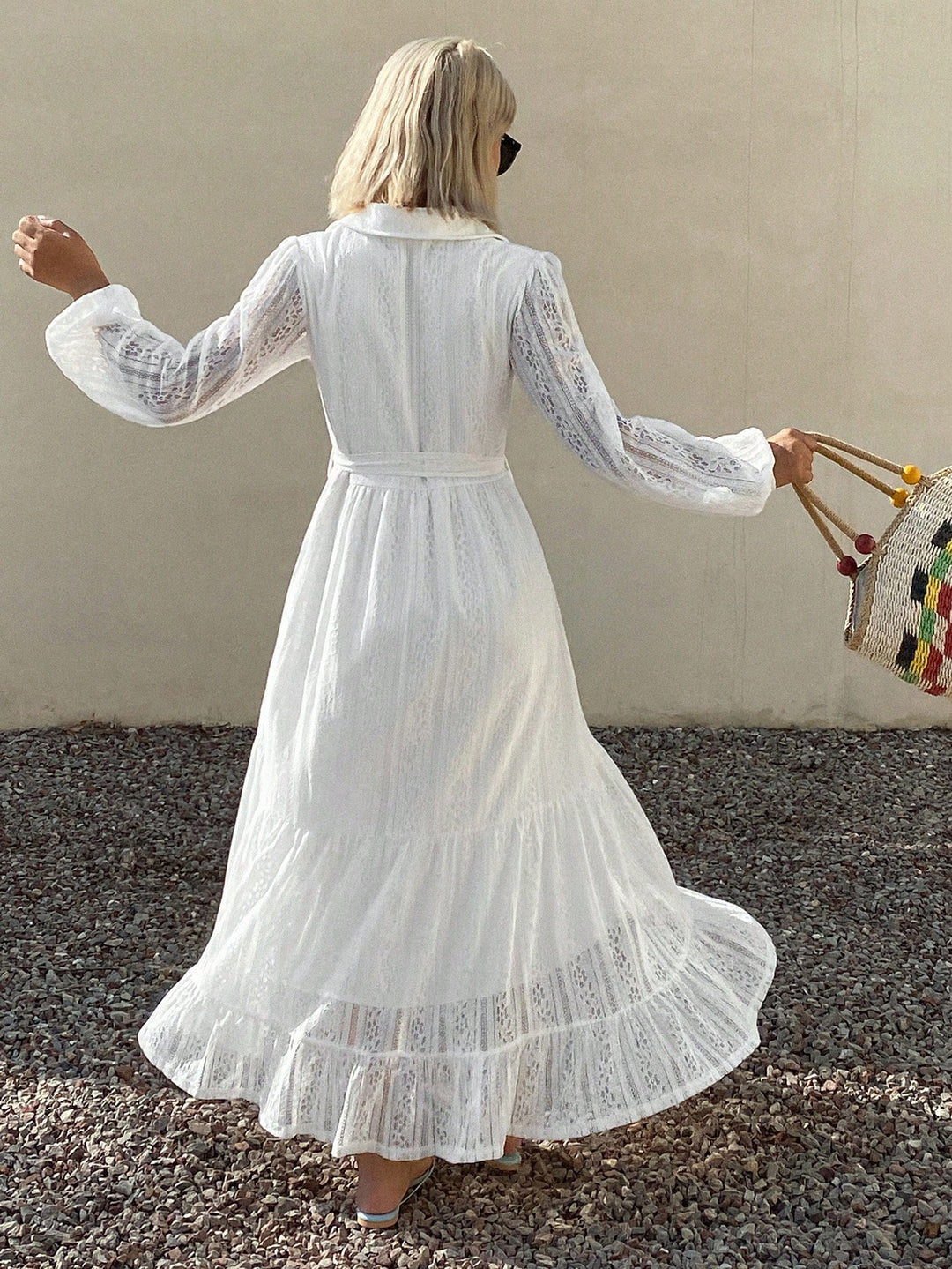 Rochie maxi SHEIN, alb