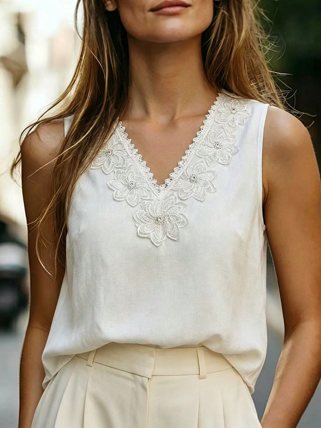 Top SHEIN, alb