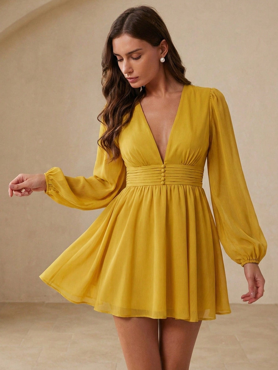 Rochie mini SHEIN, galben