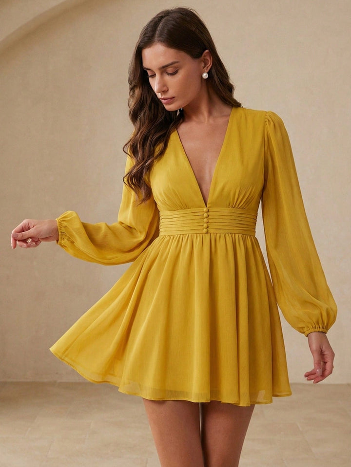 Rochie mini SHEIN, galben