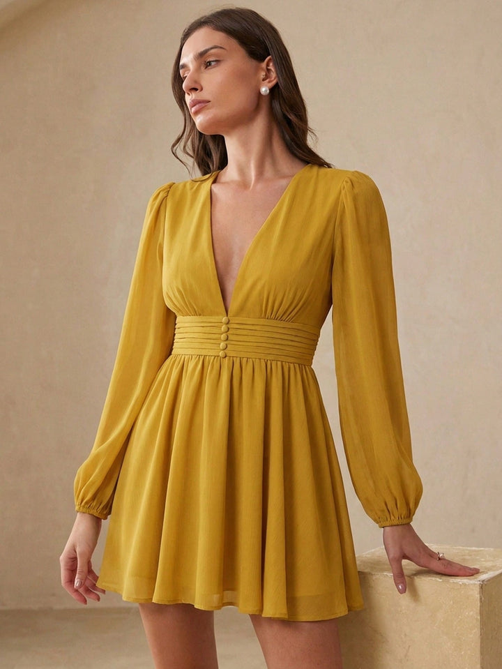 Rochie mini SHEIN, galben