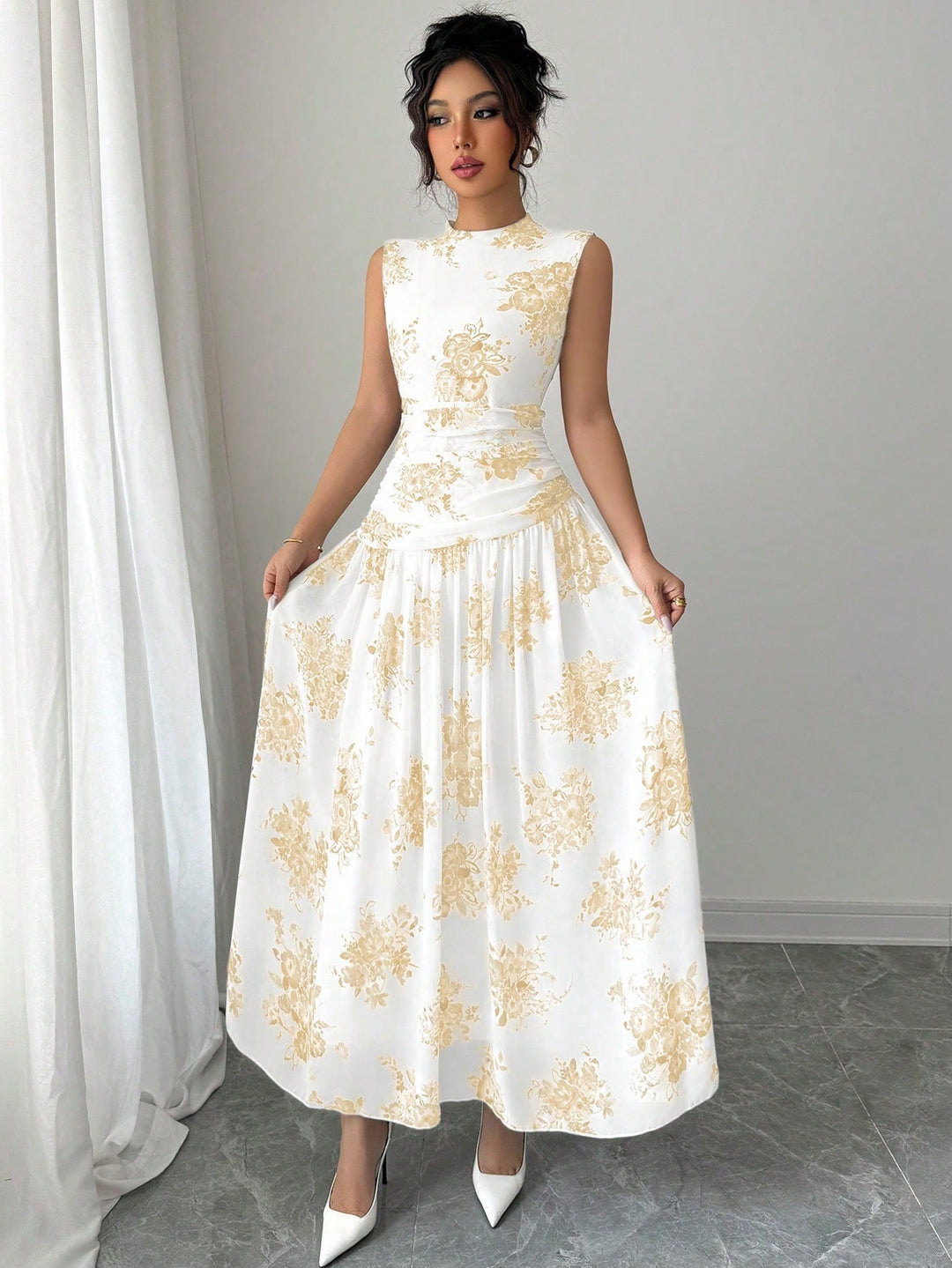 Rochie maxi SHEIN, galben