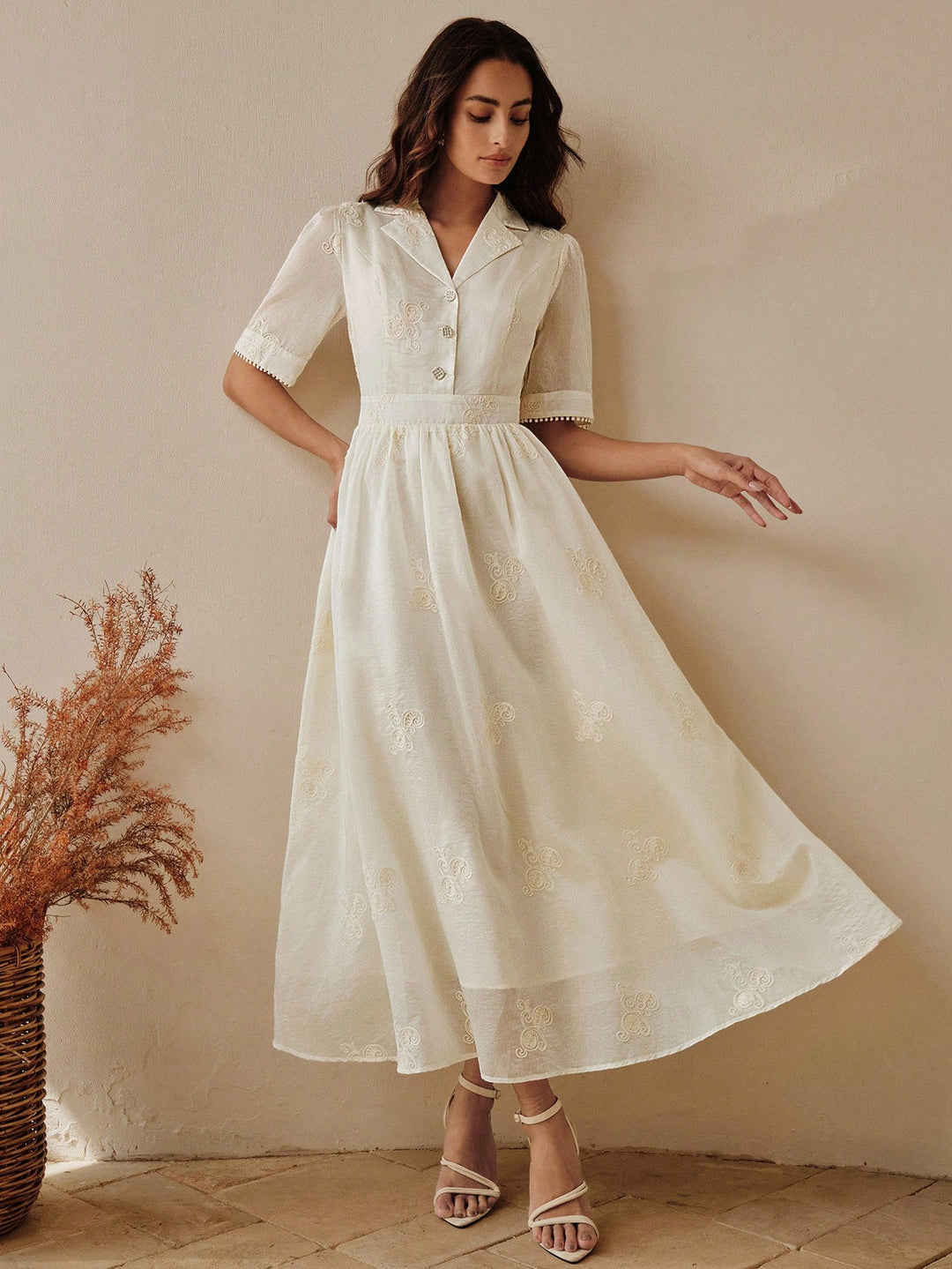 Rochie maxi SHEIN, portocaliu