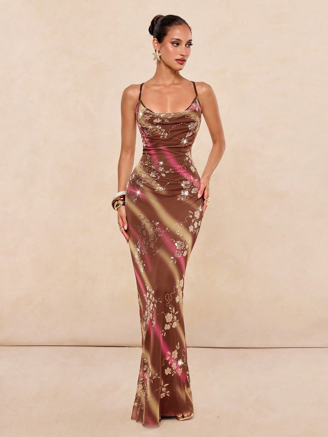 Rochie maxi SHEIN, mix culori