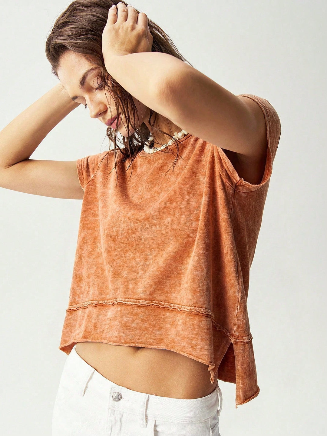 Tricou SHEIN, portocaliu