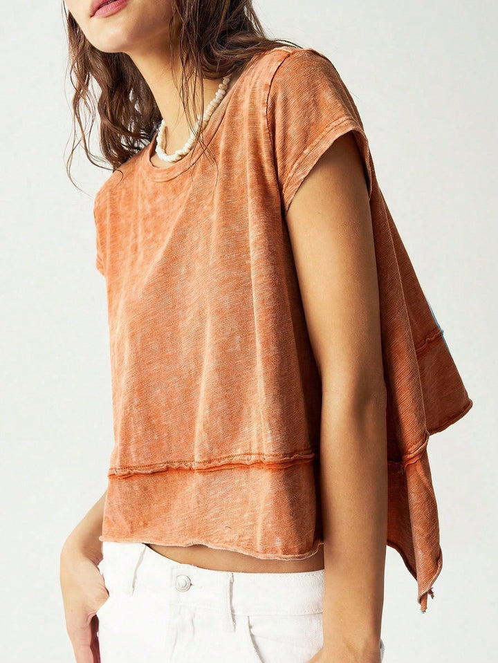 Tricou SHEIN, portocaliu