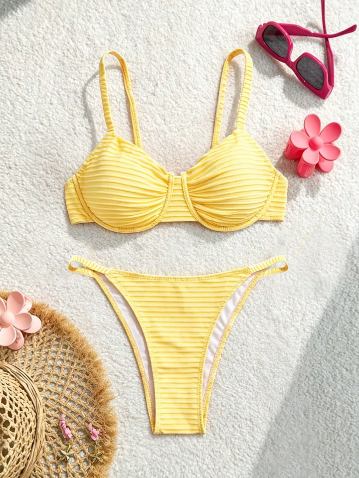 Set bikini de baie SHEIN, galben