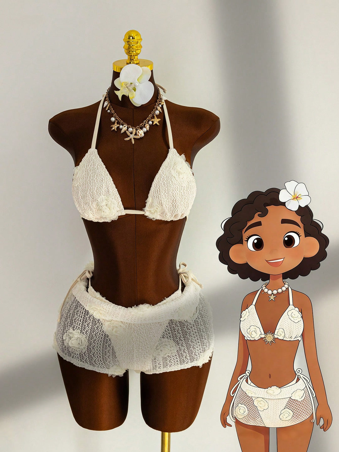 Set bikini SHEIN, alb