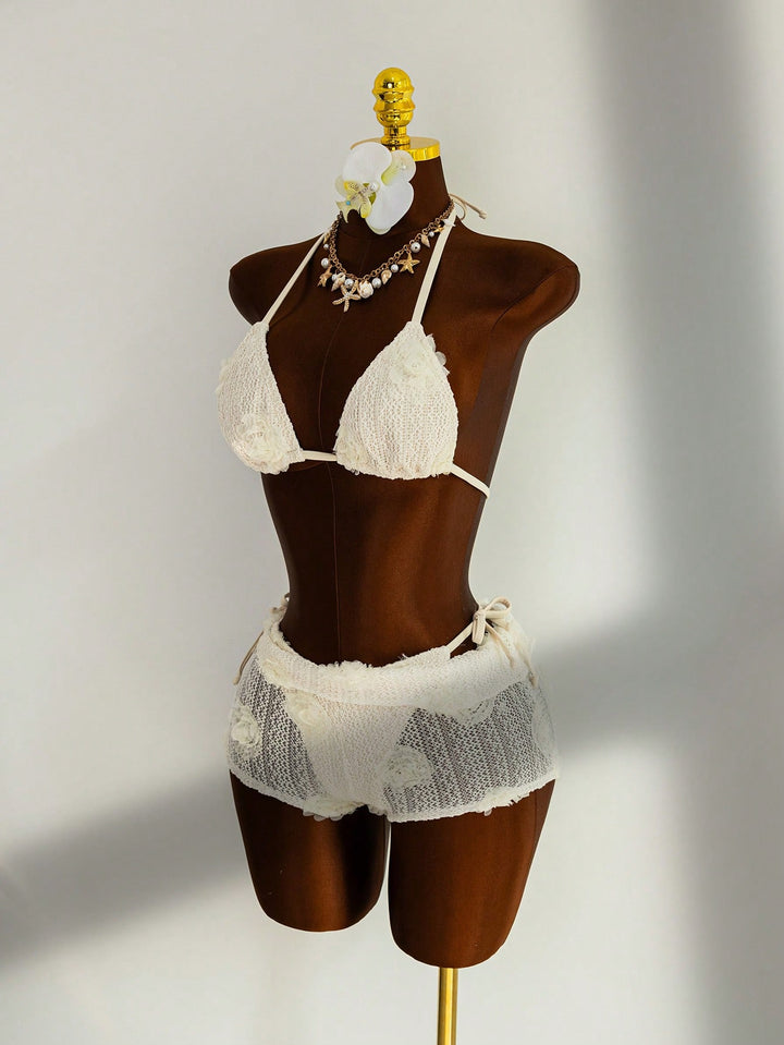 Set bikini SHEIN, alb