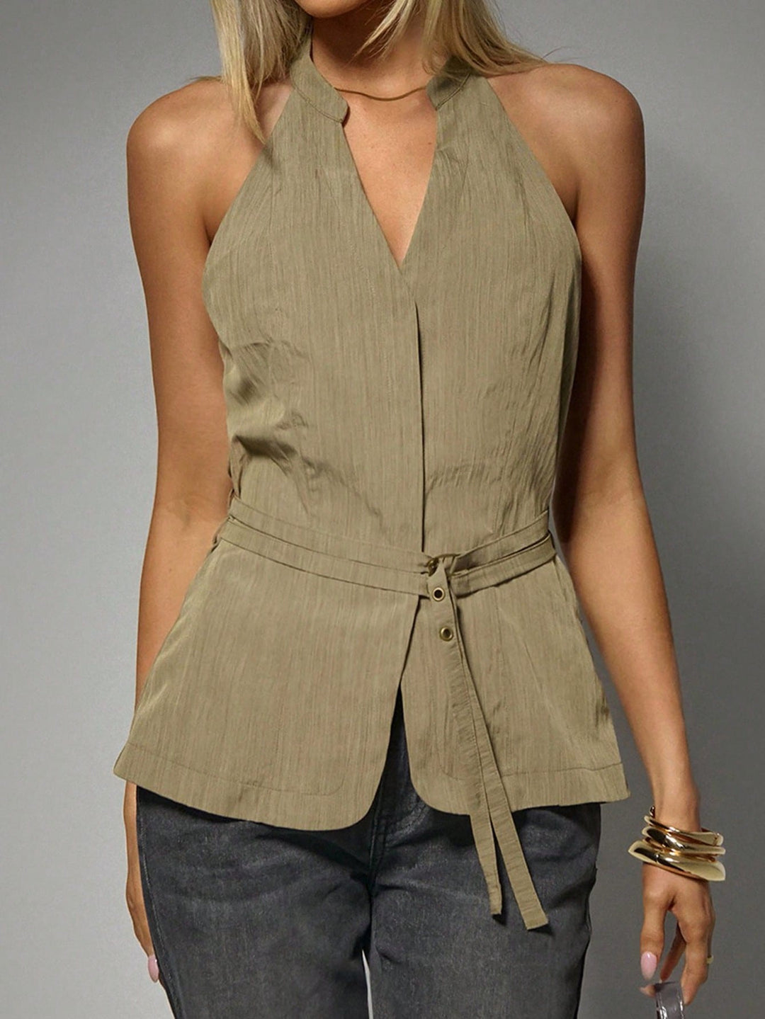 Top SHEIN, kaki