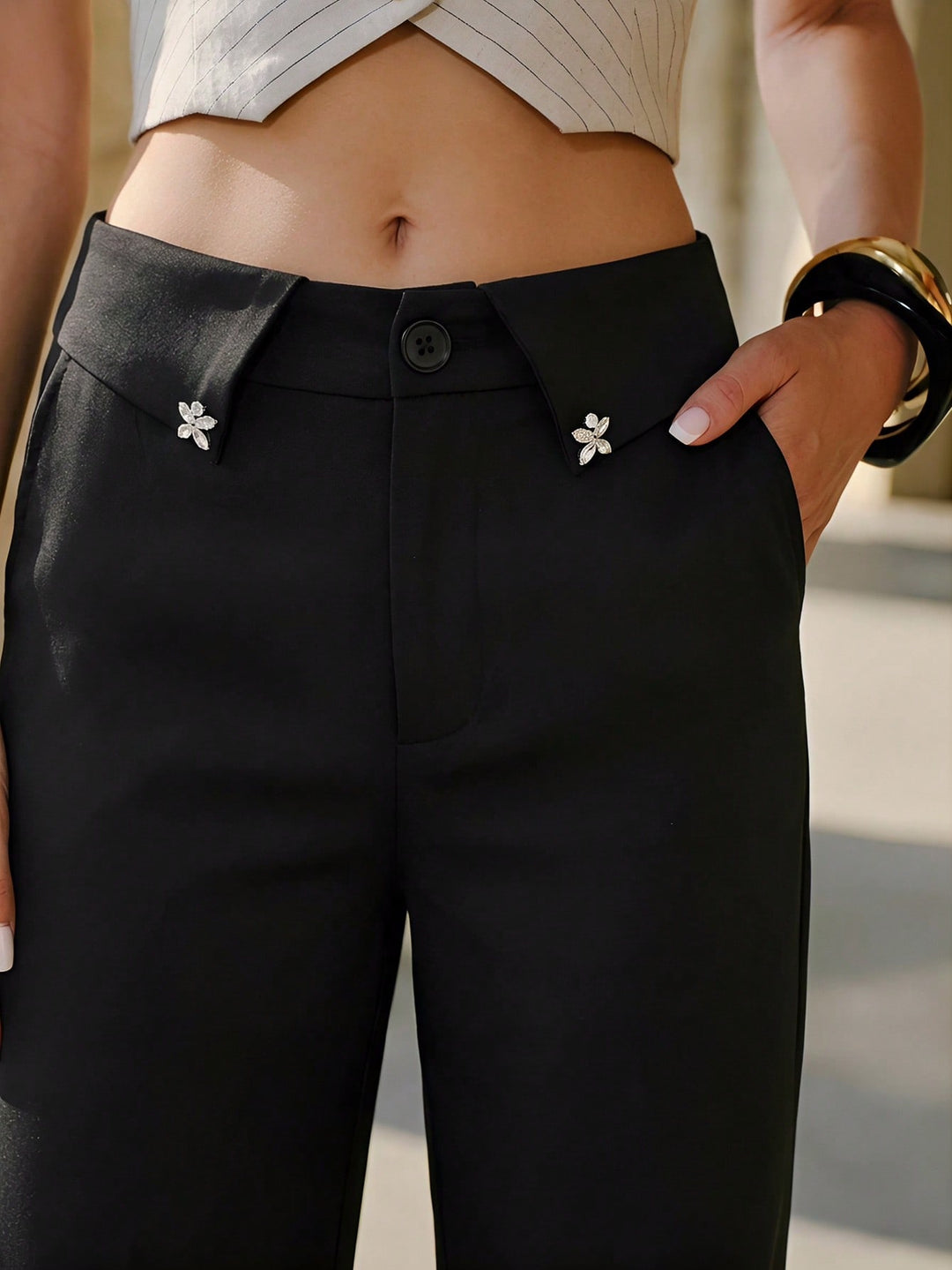 Pantaloni SHEIN, negru