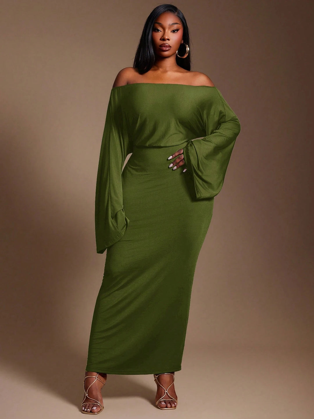 Rochie maxi SHEIN, verde