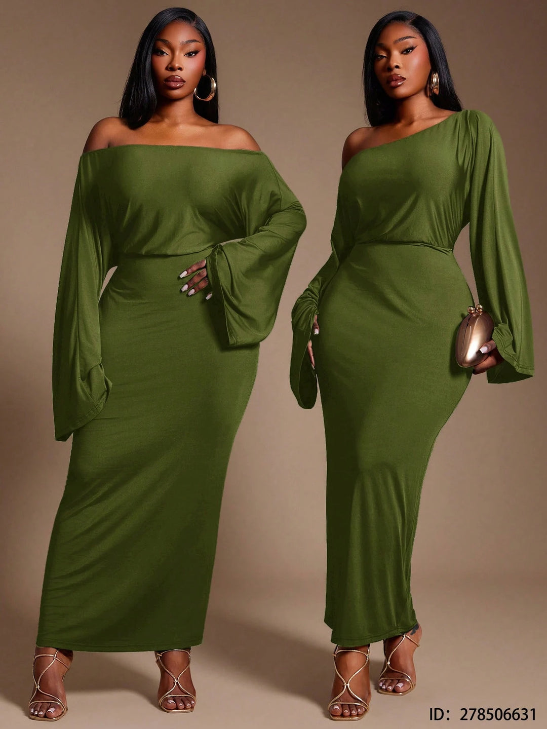 Rochie maxi SHEIN, verde