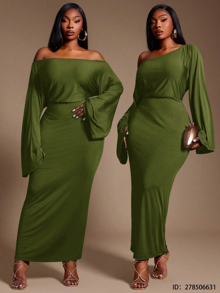 Rochie maxi SHEIN, verde