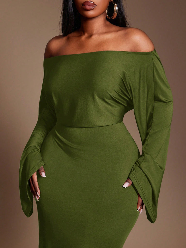 Rochie maxi SHEIN, verde