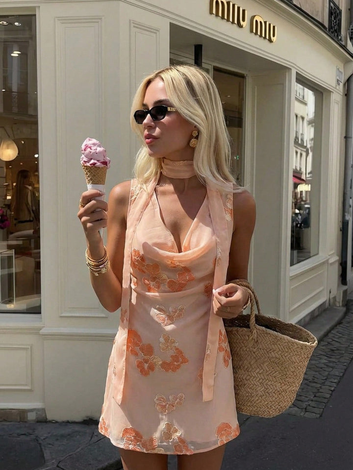 Rochie mini SHEIN, portocaliu