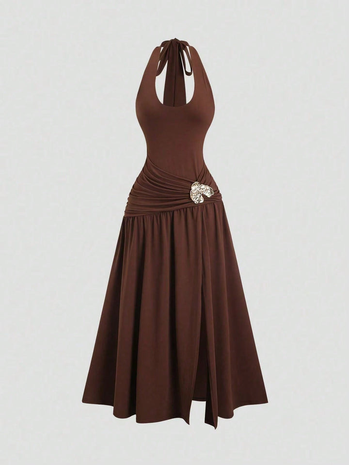 Rochie maxi SHEIN, maro