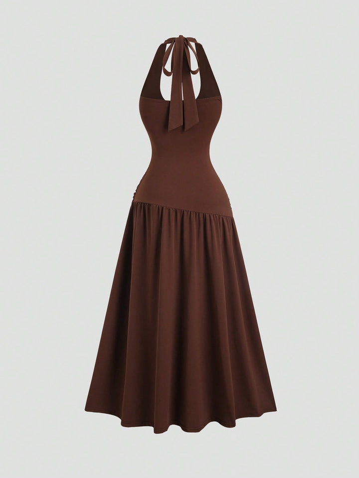 Rochie maxi SHEIN, maro