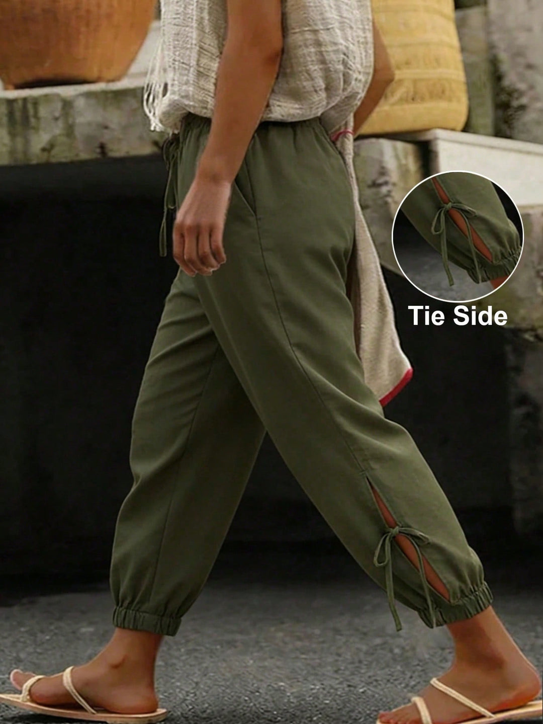 Pantaloni SHEIN, kaki