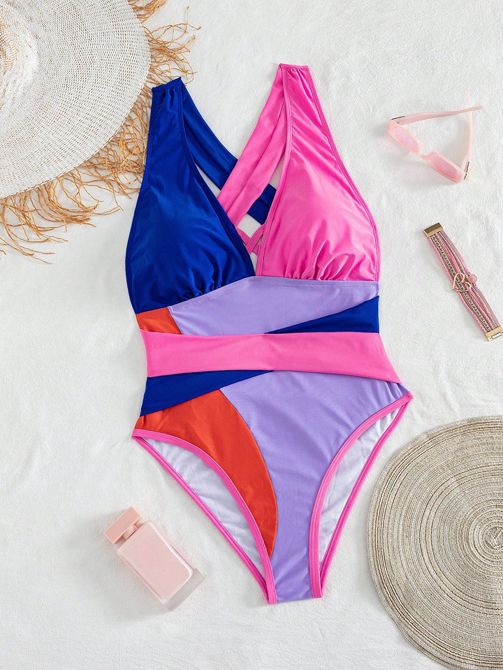 Costum de baie SHEIN, mix culori