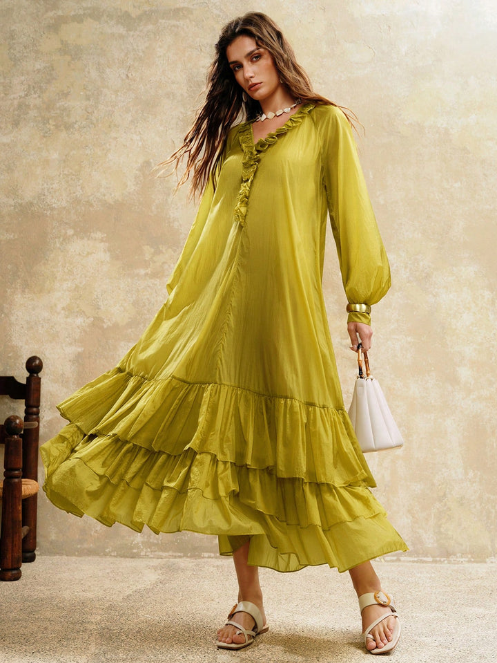 Rochie maxi SHEIN, galben