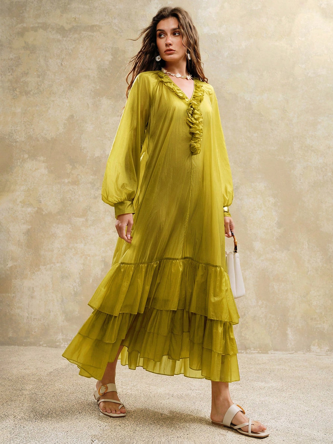 Rochie maxi SHEIN, galben