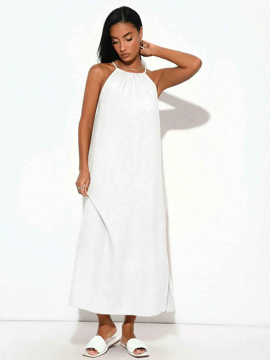 Rochie maxi SHEIN, alb