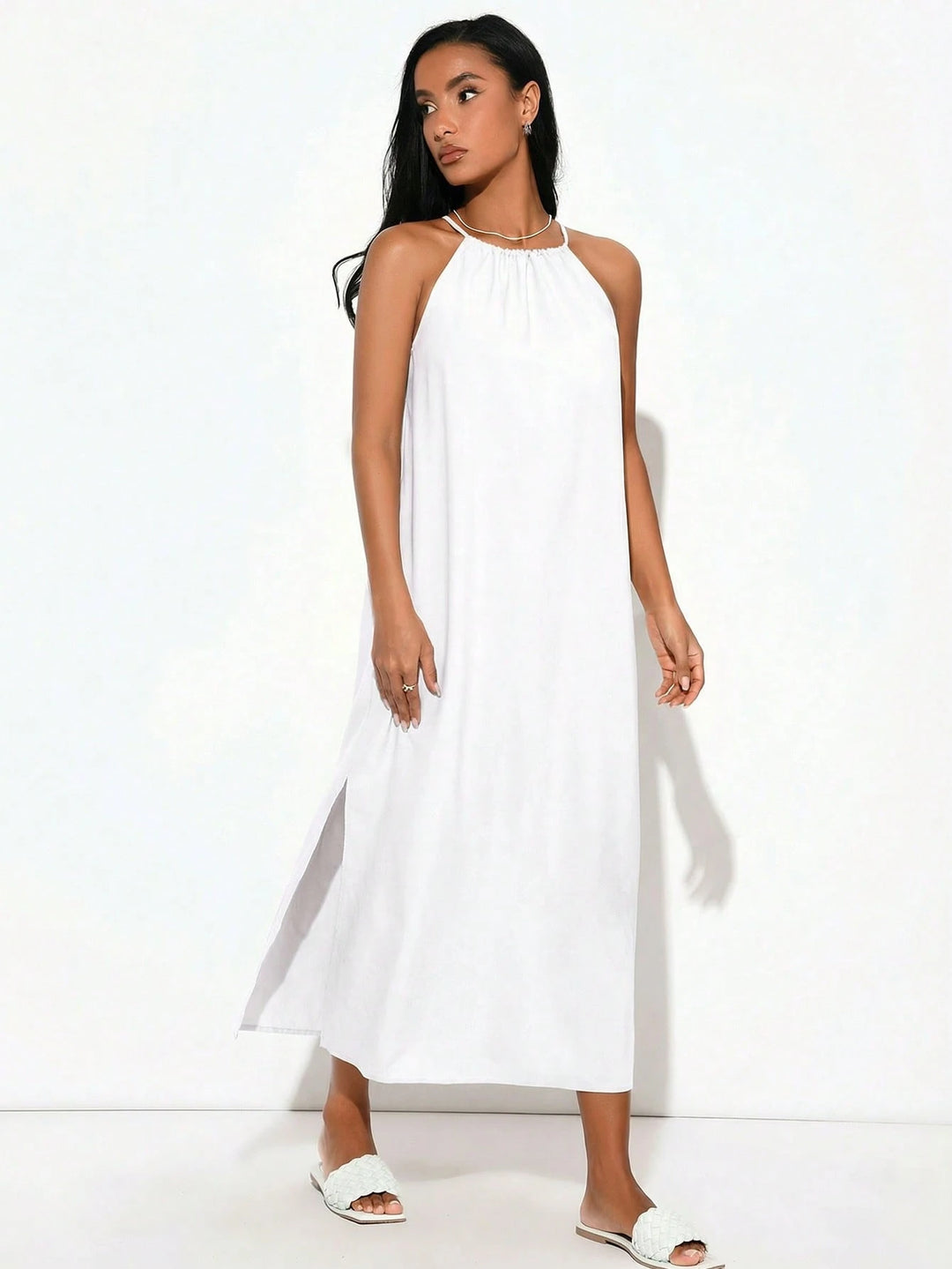 Rochie maxi SHEIN, alb