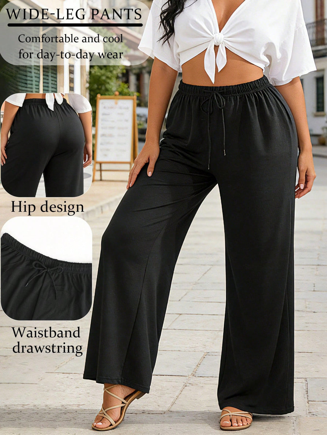 Pantaloni SHEIN, negru